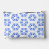 Geometric Pattern Modern Blue Accessory Pouch Zubehörtasche (Rückseite)