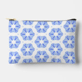 Geometric Pattern Modern Blue Accessory Pouch Zubehörtasche (Vorderseite)