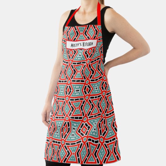 Geometric Pattern Name Personalized Aprons Schürze (InSitu)