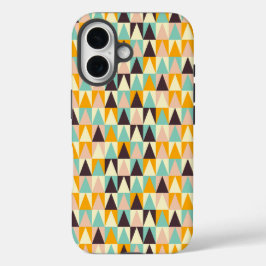 Geometric pattern of multi-colored triangles  iPhone 16 hülle