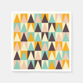 Geometric pattern of multi-colored triangles serviette