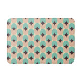Geometric pattern of teal, beige, and black shapes badematte (Vorderseite)
