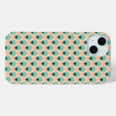Geometric pattern of teal, beige, and black shapes Case-Mate iPhone hülle (Rückseite (Horizontal))