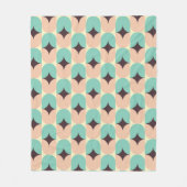 Geometric pattern of teal, beige, and black shapes fleecedecke (Vorderseite)