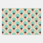 Geometric pattern of teal, beige, and black shapes geschenkpapier set (Vorderseite 3)