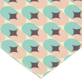 Geometric pattern of teal, beige, and black shapes kurzer tischläufer (Ecke)