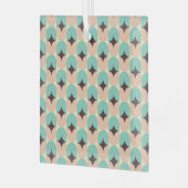 Geometric pattern of teal, beige, and black shapes ornament aus glas (Vorderseite links)