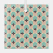 Geometric pattern of teal, beige, and black shapes ornament aus glas (Vorderseite)