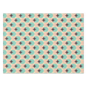 Geometric pattern of teal, beige, and black shapes tischdecke (Vorderseite (Horizontal))