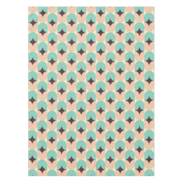 Geometric pattern of teal, beige, and black shapes tischdecke