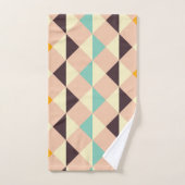 Geometric pattern overlapping diamonds & triangle badhandtuch set (Handtuch)