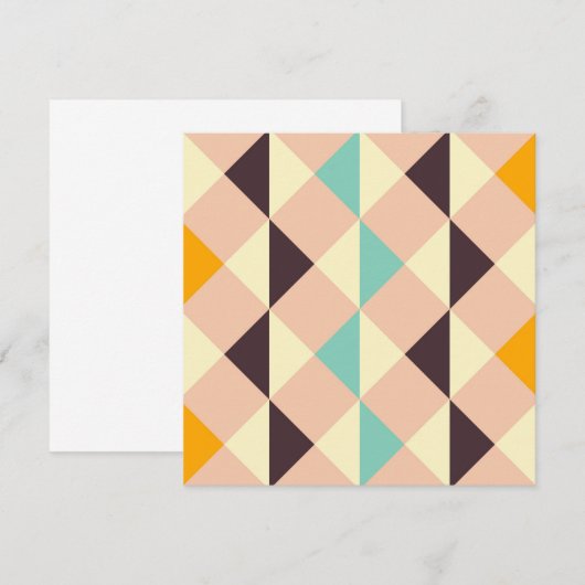 Geometric pattern overlapping diamonds & triangle dankeskarte (Vorne/Hinten)