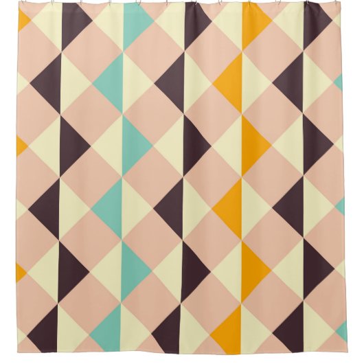Geometric pattern overlapping diamonds & triangle duschvorhang (Vorderseite)