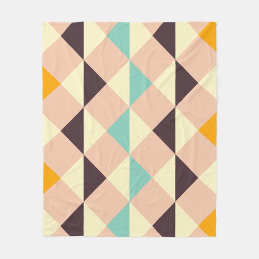 Geometric pattern overlapping diamonds & triangle fleecedecke (Vorderseite)