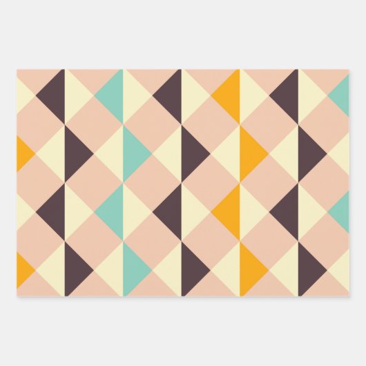 Geometric pattern overlapping diamonds & triangle geschenkpapier set (Vorderseite)