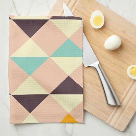 Geometric pattern overlapping diamonds & triangle geschirrtuch (Viertel Falte)