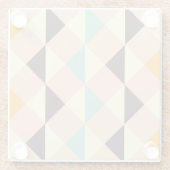 Geometric pattern overlapping diamonds & triangle glasuntersetzer (Rückseite)