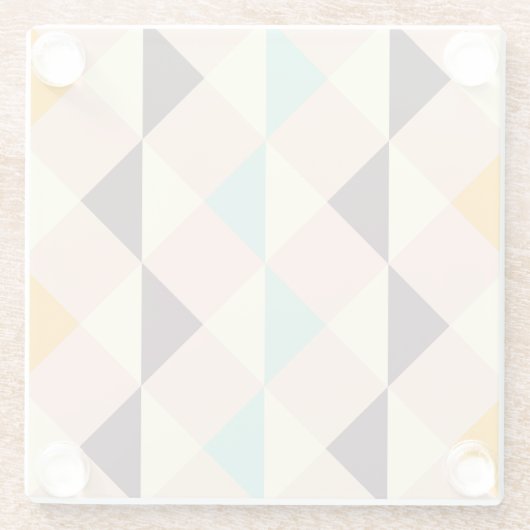 Geometric pattern overlapping diamonds & triangle glasuntersetzer (Rückseite)