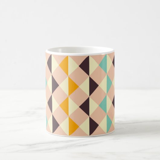 Geometric pattern overlapping diamonds & triangle kaffeetasse (Mittel)