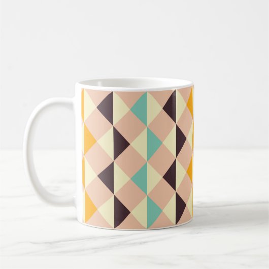Geometric pattern overlapping diamonds & triangle kaffeetasse (Links)