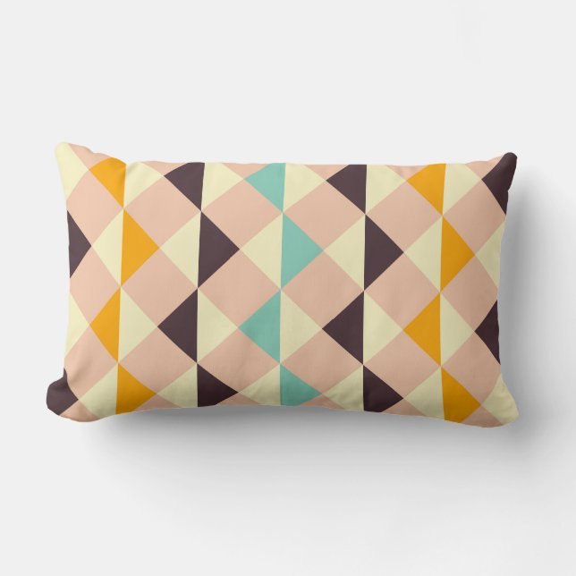 Geometric pattern overlapping diamonds & triangle lendenkissen (Vorderseite)
