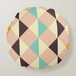 Geometric pattern overlapping diamonds & triangle rundes kissen