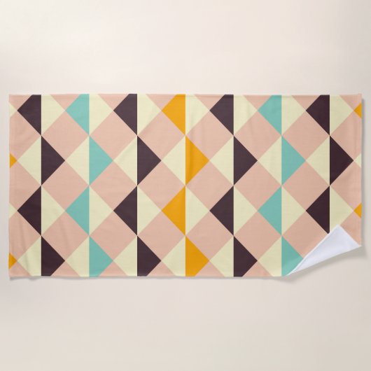 Geometric pattern overlapping diamonds & triangle strandtuch (Vorderseite)