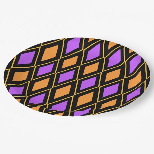 Geometric pattern pappteller (Schrägansicht)