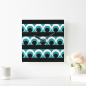 Geometric pattern quadratische wanduhr (Zuhause)
