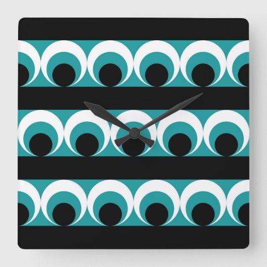 Geometric pattern quadratische wanduhr (Vorderseite)
