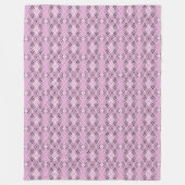 Geometric pattern retro pink diamonds fleecedecke (Vorderseite)
