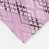 Geometric pattern retro pink diamonds fleecedecke (Ecke)