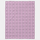 Geometric pattern retro pink diamonds fleecedecke (Vorderseite)