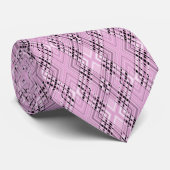 Geometric pattern retro pink diamonds krawatte (Gerollt)