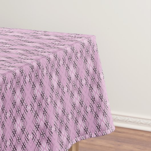 Geometric pattern retro pink diamonds tischdecke (Beispiel)