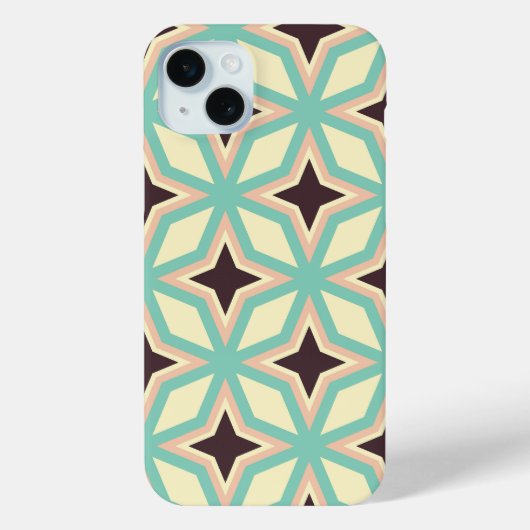 Geometric pattern with alternating dark star shape Case-Mate iPhone hülle (Rückseite)