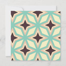 Geometric pattern with alternating dark star shape dankeskarte