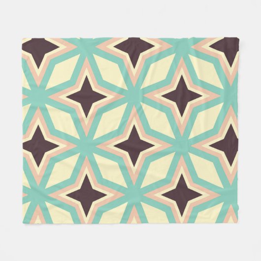 Geometric pattern with alternating dark star shape fleecedecke (Vorderseite (Horizontal))