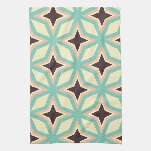 Geometric pattern with alternating dark star shape geschirrtuch (Vertikal)