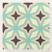 Geometric pattern with alternating dark star shape glasuntersetzer (Vorderseite)