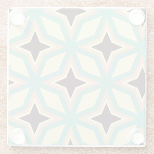 Geometric pattern with alternating dark star shape glasuntersetzer (Rückseite)