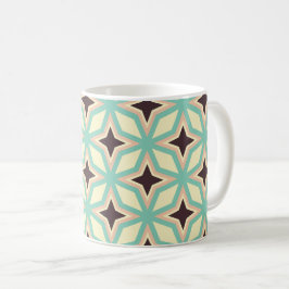 Geometric pattern with alternating dark star shape kaffeetasse