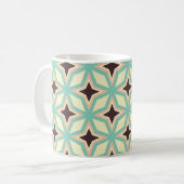 Geometric pattern with alternating dark star shape kaffeetasse (Vorderseite Links)