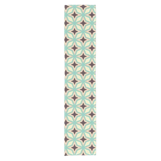 Geometric pattern with alternating dark star shape kurzer tischläufer (Vorderseite)