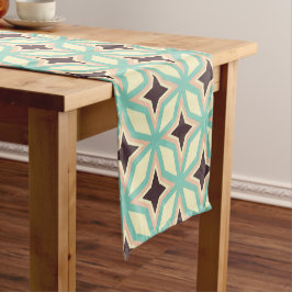 Geometric pattern with alternating dark star shape kurzer tischläufer