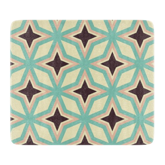 Geometric pattern with alternating dark star shape schneidebrett (Vorderseite)