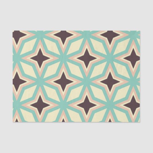 Geometric pattern with alternating dark star shape seidenpapier (Vorderseite)