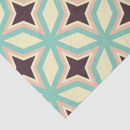 Geometric pattern with alternating dark star shape seidenpapier (Ausschnitt)