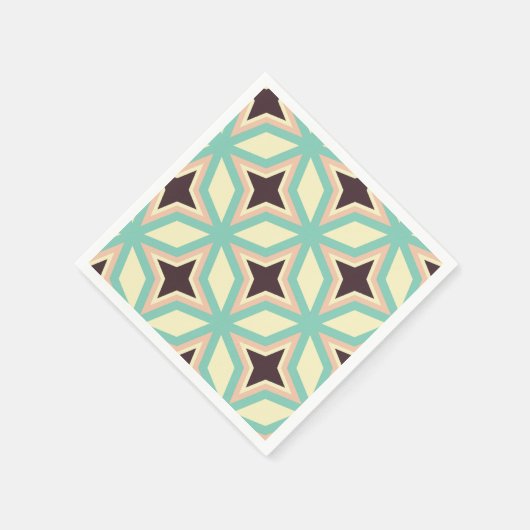 Geometric pattern with alternating dark star shape serviette (Ecke)