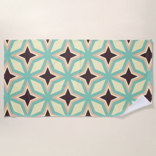 Geometric pattern with alternating dark star shape strandtuch (Vorderseite)